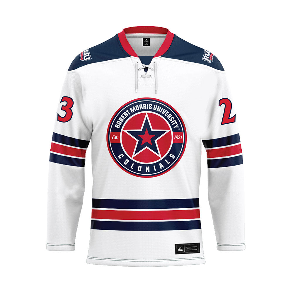 Robert Morris - NCAA Women's Ice Hockey : Ellie Marcovsky - White Hockey Jersey-0