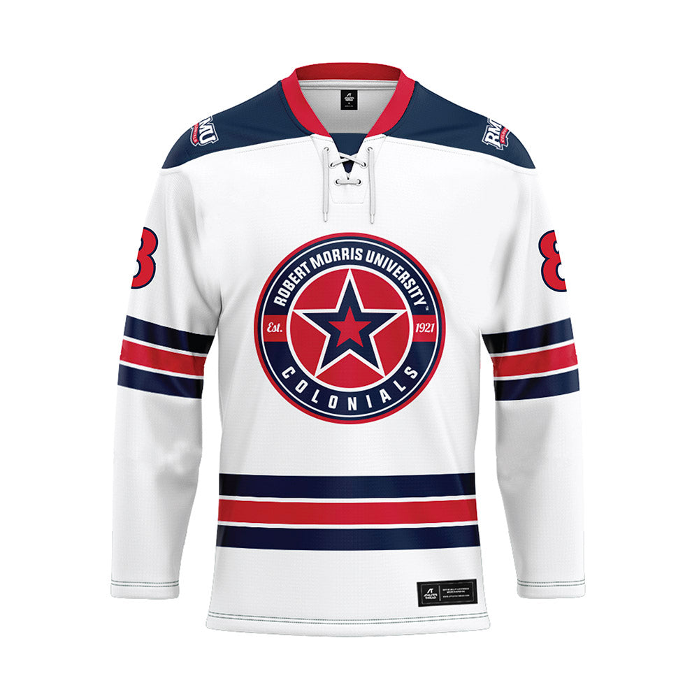 Robert Morris - NCAA Women's Ice Hockey : Hannah Thornton - White Hockey Jersey-0