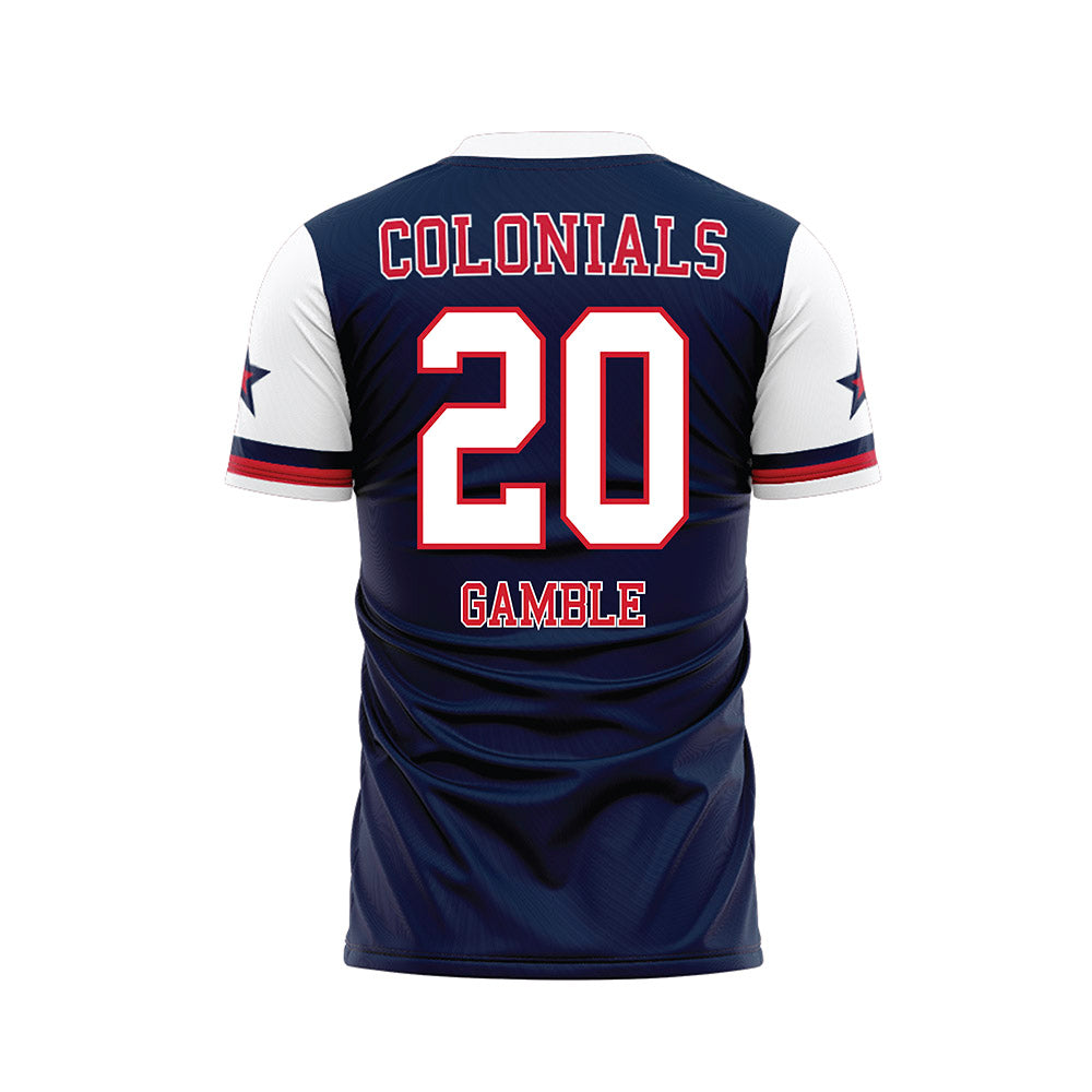 Robert Morris - NCAA Women's Soccer : Shauna Gamble - Navy Soccer Jersey-1