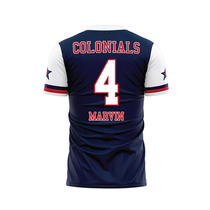 Robert Morris - NCAA Women's Soccer : Jillian Marvin - Navy Soccer Jersey-1