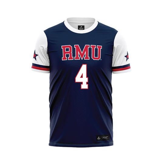 Robert Morris - NCAA Women's Soccer : Jillian Marvin - Navy Soccer Jersey-0
