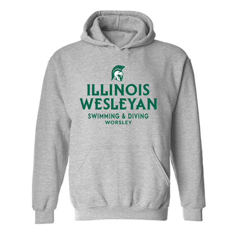 Illinois Wesleyan - NCAA Women's Swimming & Diving : Sarah Worsley - Classic Fashion Shersey Hooded Sweatshirt-0