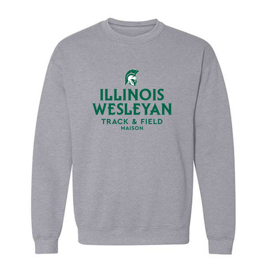 Illinois Wesleyan - NCAA Men's Track & Field : Nyamedze Maison - Classic Fashion Shersey Crewneck Sweatshirt-0