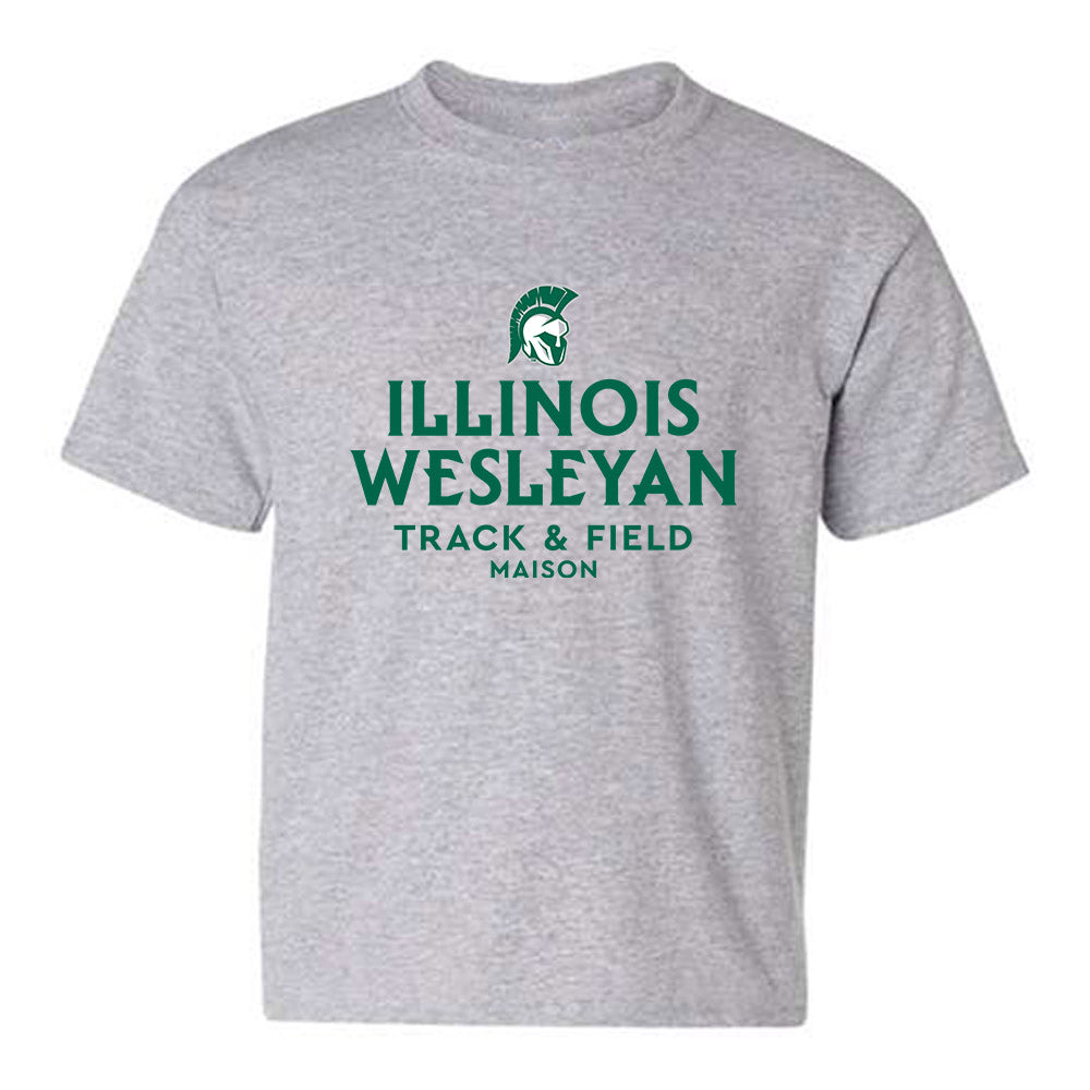 Illinois Wesleyan - NCAA Men's Track & Field : Nyamedze Maison - Classic Fashion Shersey Youth T-Shirt-0