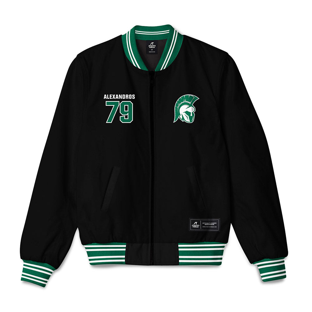 Illinois Wesleyan - NCAA Football : Christos Alexandros - Bomber Jacket-0