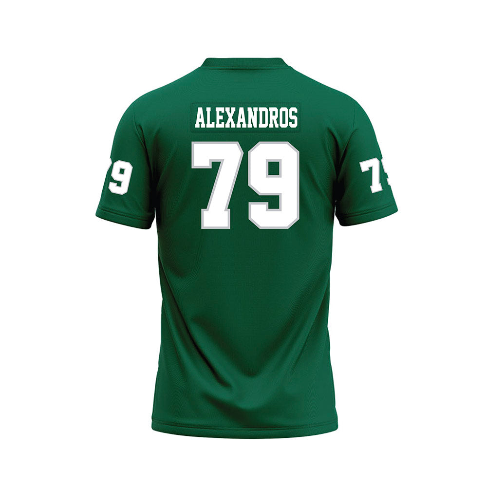 Illinois Wesleyan - NCAA Football : Christos Alexandros - Green Premium Football Jersey-1