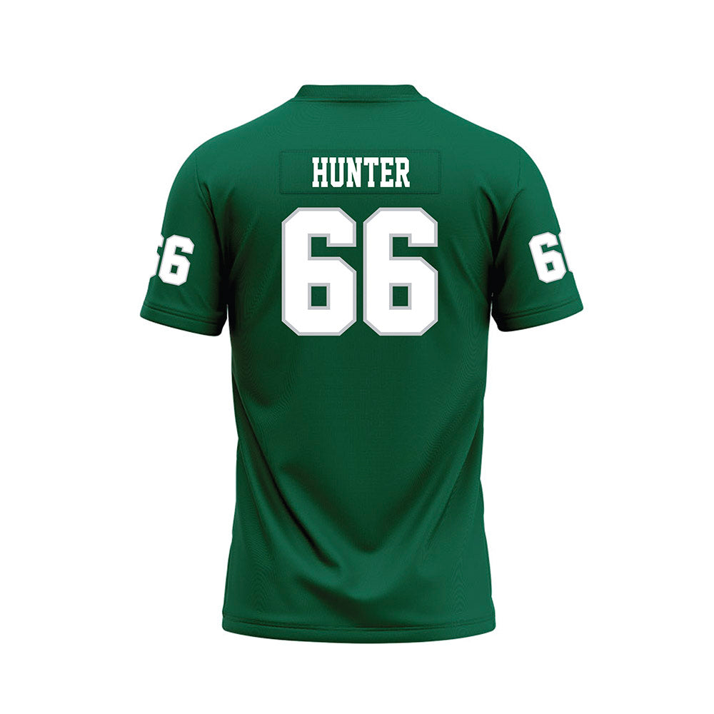 Illinois Wesleyan - NCAA Football : Demarco Hunter - Green Premium Football Jersey-1