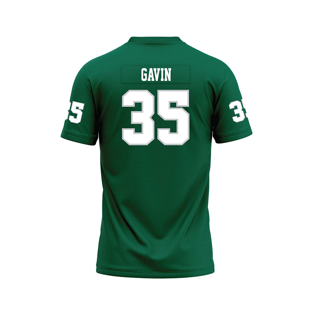 Illinois Wesleyan - NCAA Football : John Gavin - Green Premium Football Jersey