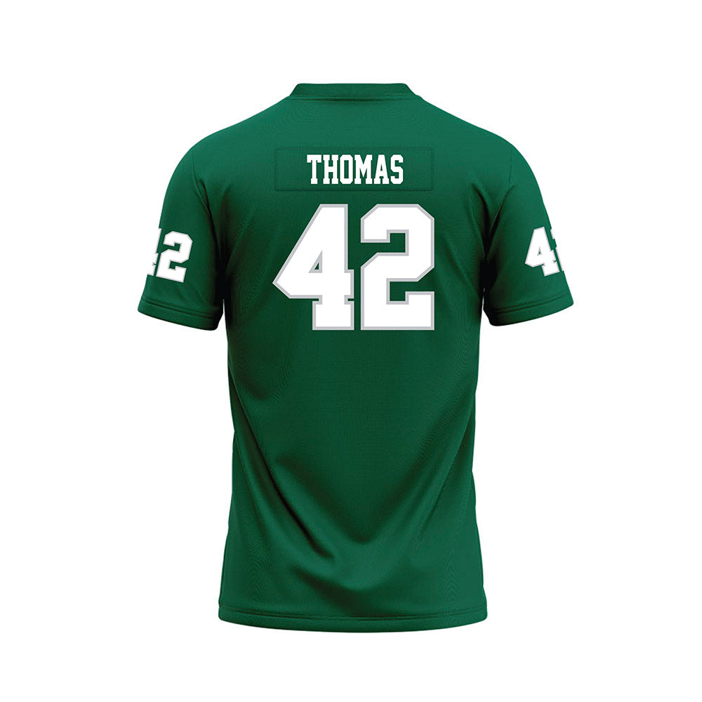 Illinois Wesleyan - NCAA Football : Damontae Thomas - Green Premium Football Jersey-1