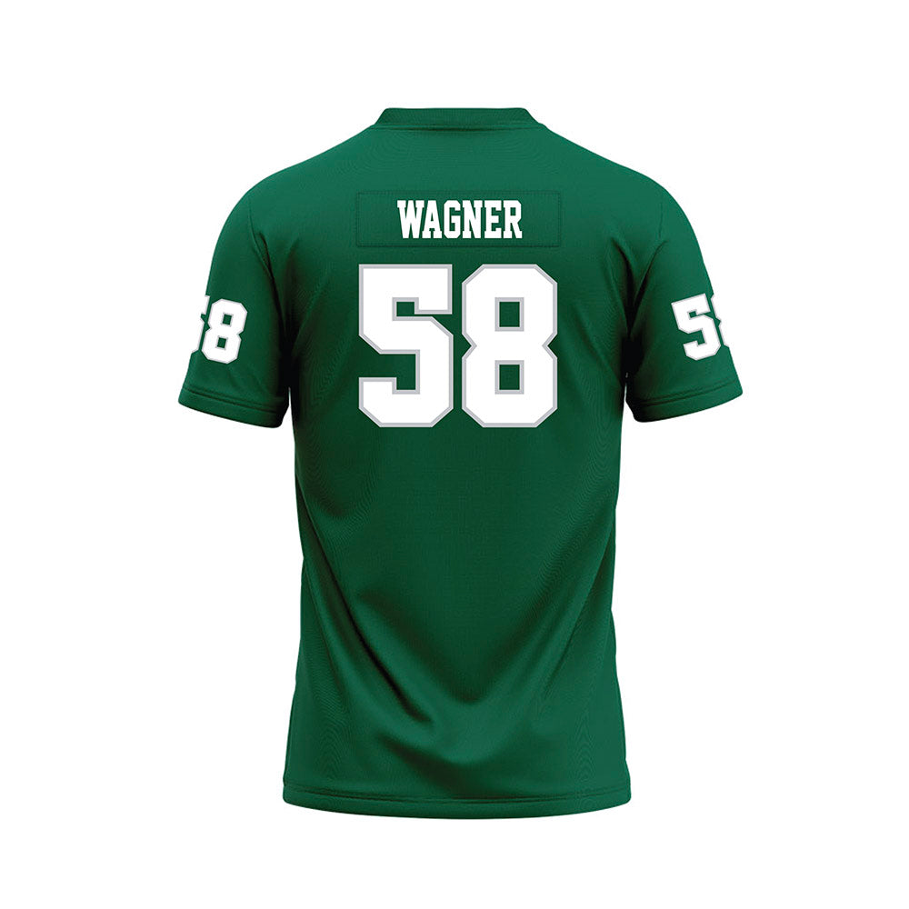 Illinois Wesleyan - NCAA Football : Conner Wagner - Green Premium Football Jersey
