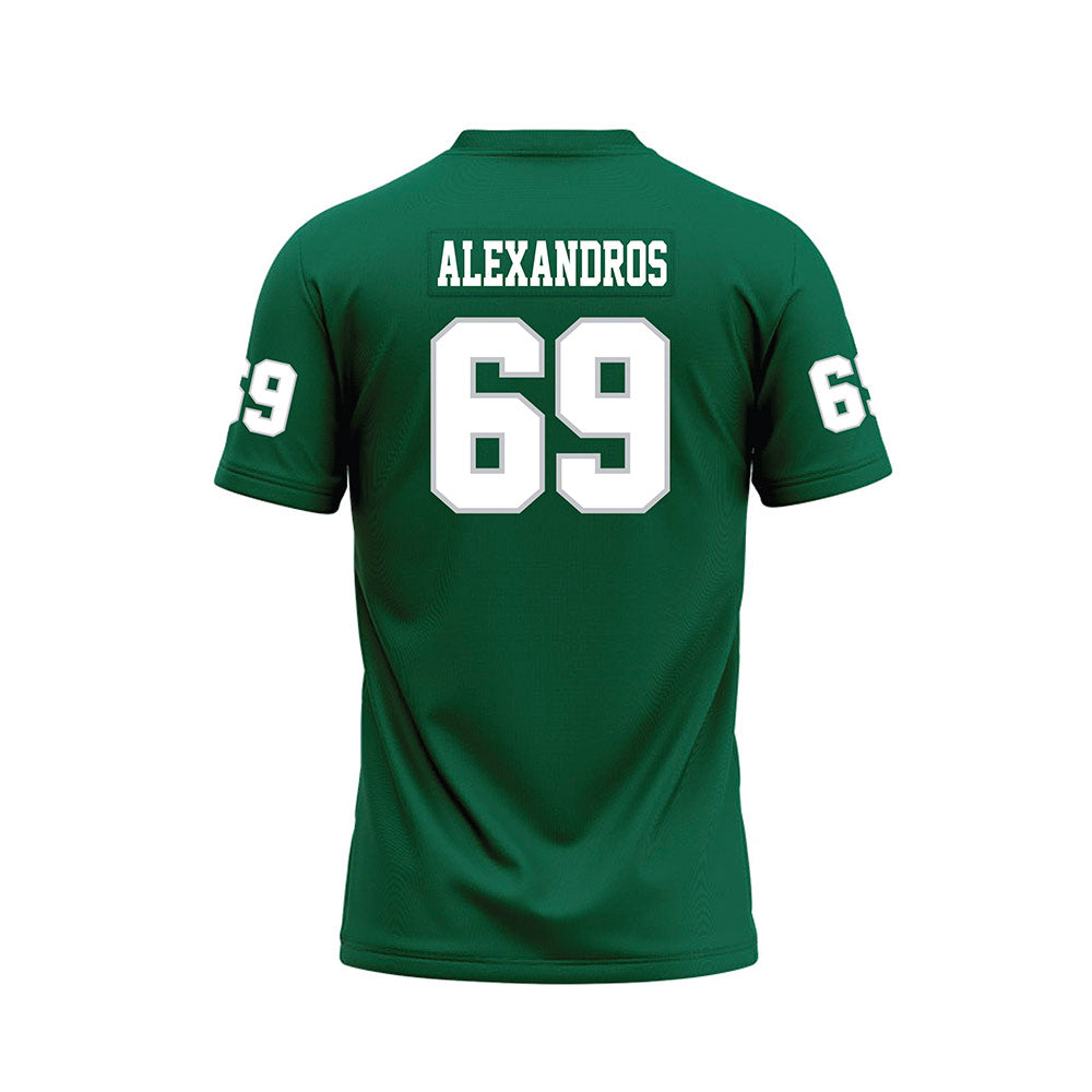 Illinois Wesleyan - NCAA Football : Nici Alexandros - Green Premium Football Jersey-1