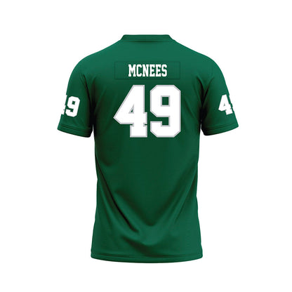 Illinois Wesleyan - NCAA Football : Zach McNees - Green Premium Football Jersey