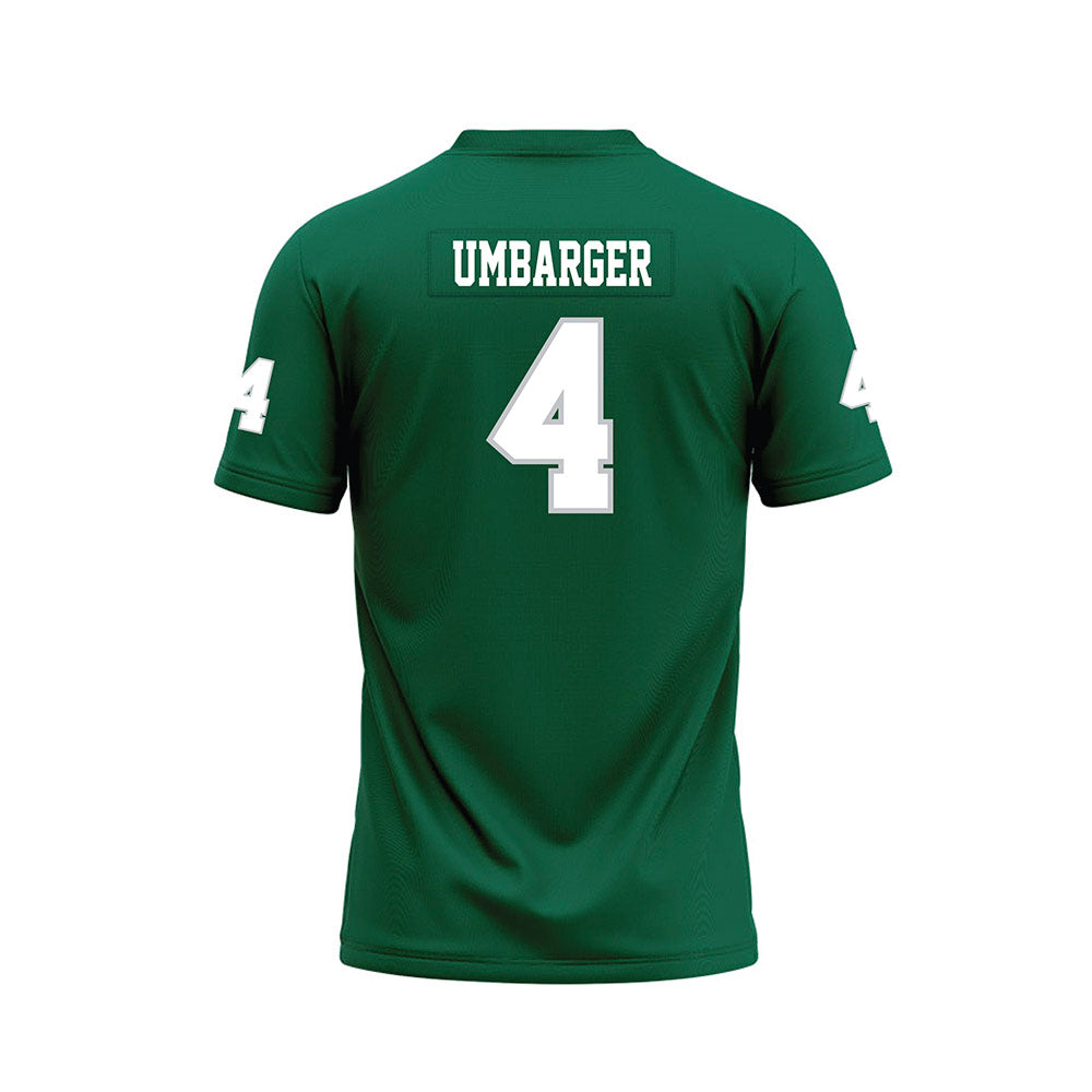 Illinois Wesleyan - NCAA Football : Ryan Umbarger - Green Premium Football Jersey-1