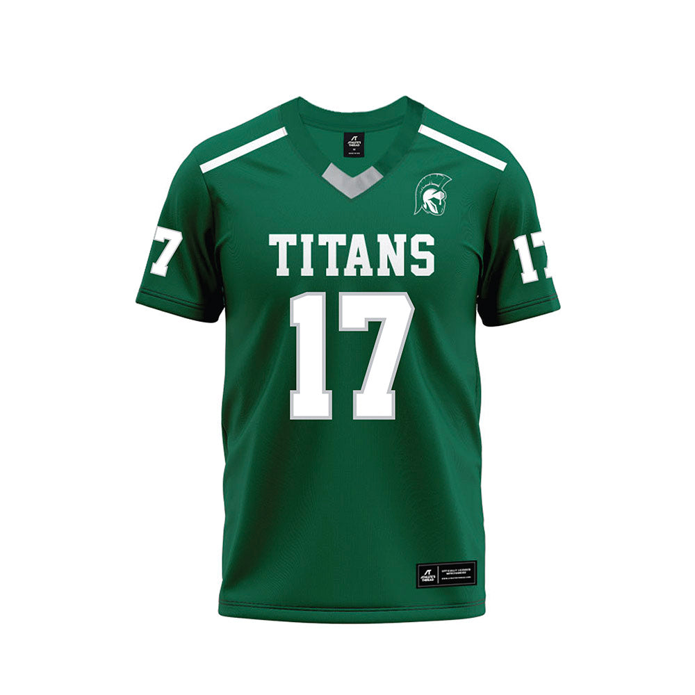 Illinois Wesleyan - NCAA Football : Colin McLaughlin - Green Premium Football Jersey-0