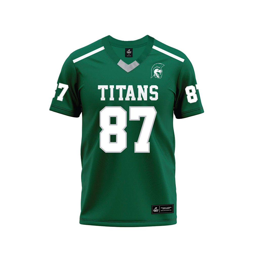 Illinois Wesleyan - NCAA Football : Anthony Caceres - Green Premium Football Jersey-0
