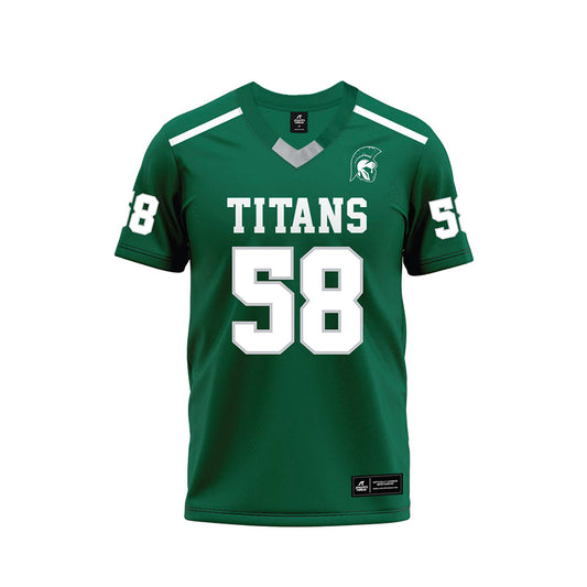 Illinois Wesleyan - NCAA Football : Conner Wagner - Green Premium Football Jersey