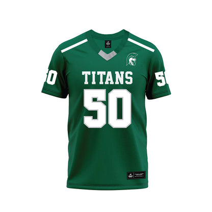 Illinois Wesleyan - NCAA Football : Tre Campbell - Green Premium Football Jersey-0