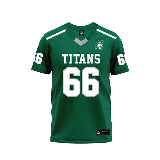 Illinois Wesleyan - NCAA Football : Demarco Hunter - Green Premium Football Jersey-0