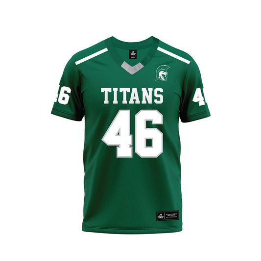 Illinois Wesleyan - NCAA Football : Melchizedek Woodson - Green Premium Football Jersey