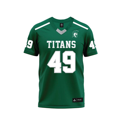 Illinois Wesleyan - NCAA Football : Zach McNees - Green Premium Football Jersey