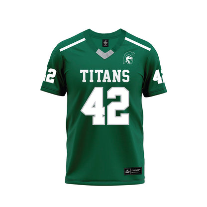 Illinois Wesleyan - NCAA Football : Damontae Thomas - Green Premium Football Jersey-0