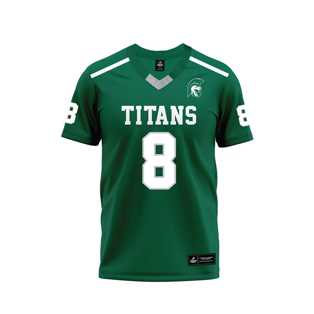 Illinois Wesleyan - NCAA Football : Colton Pennington - Green Premium Football Jersey-0