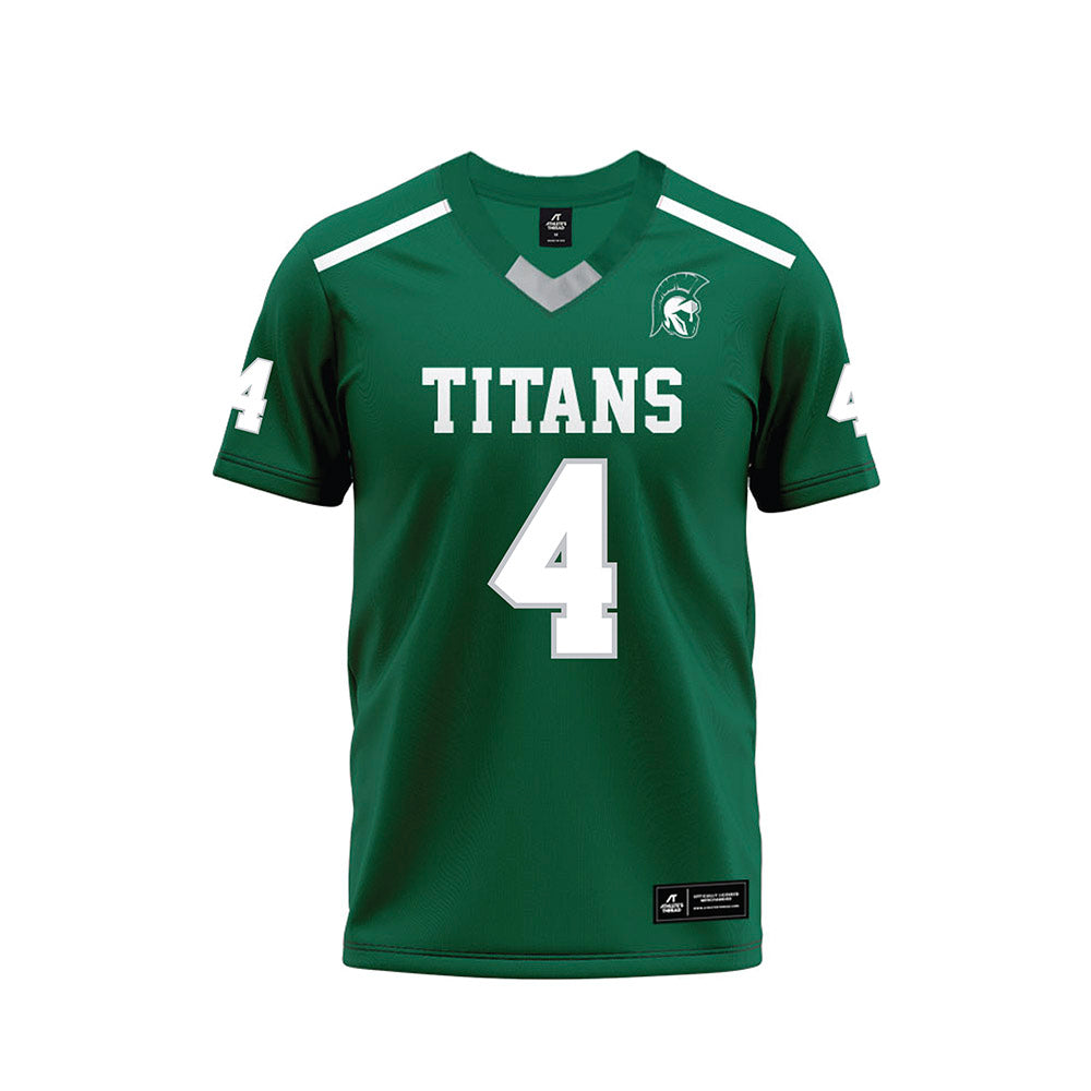 Illinois Wesleyan - NCAA Football : Ryan Umbarger - Green Premium Football Jersey-0