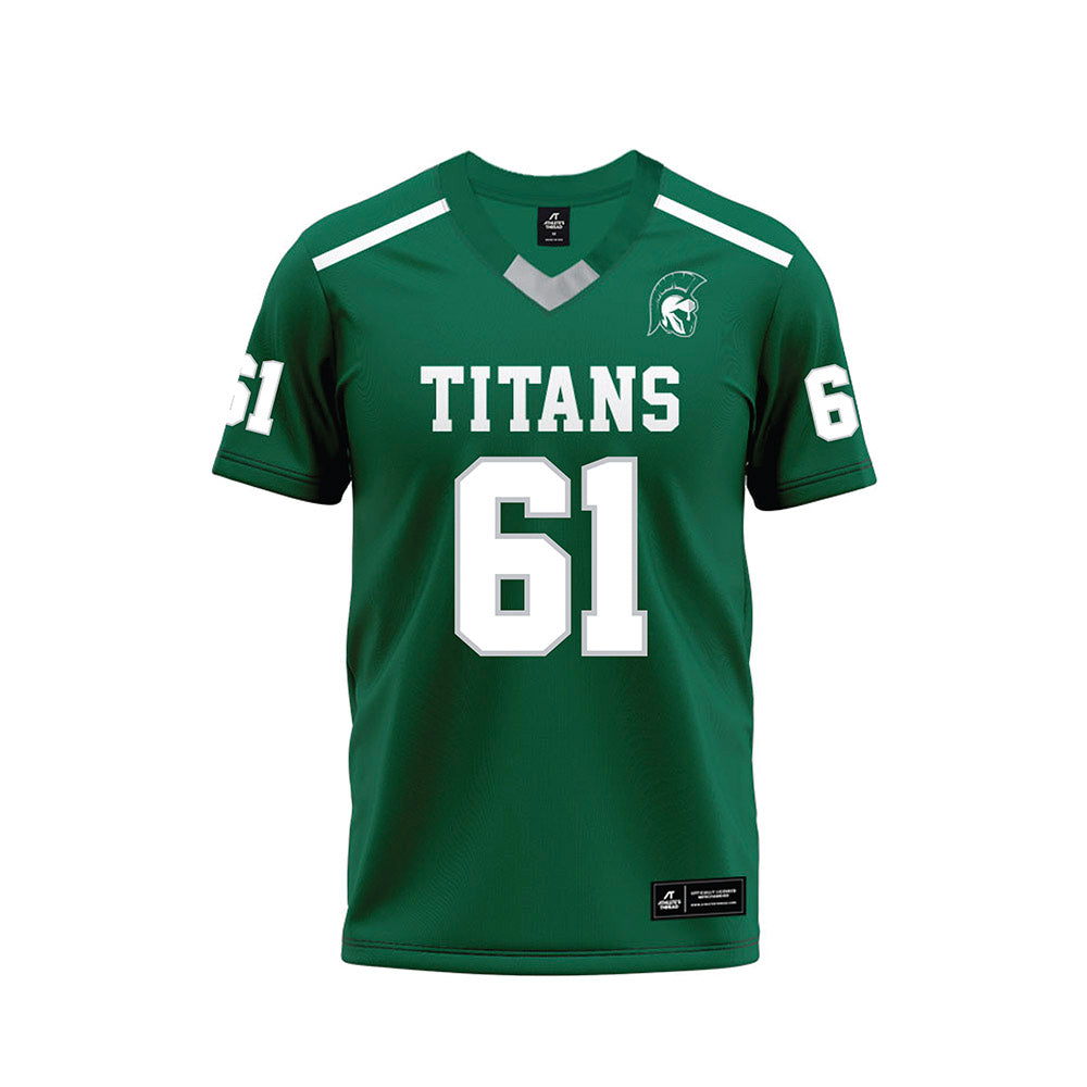 Illinois Wesleyan - NCAA Football : Jacob Alcantar - Green Premium Football Jersey-0