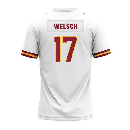 Iowa State - NCAA Football : Connor Welsch - White Premium Football Jersey-1