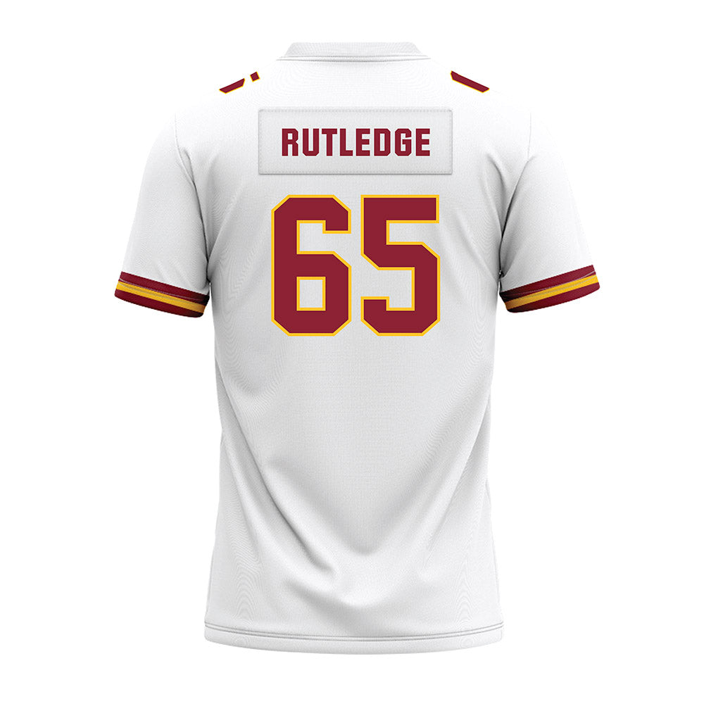 Iowa State - NCAA Football : Garret Rutledge - White Premium Football Jersey-1