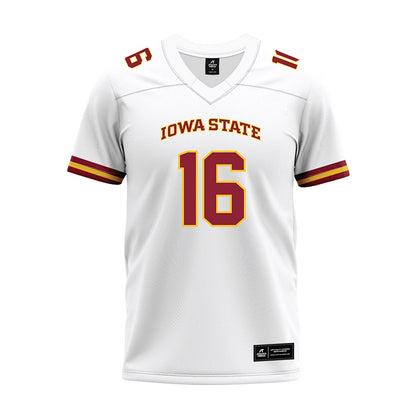 Iowa State - NCAA Football : Matthew Bess - White Premium Football Jersey