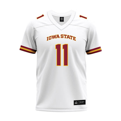 Iowa State - NCAA Football : Dominic Overby - White Premium Football Jersey-0