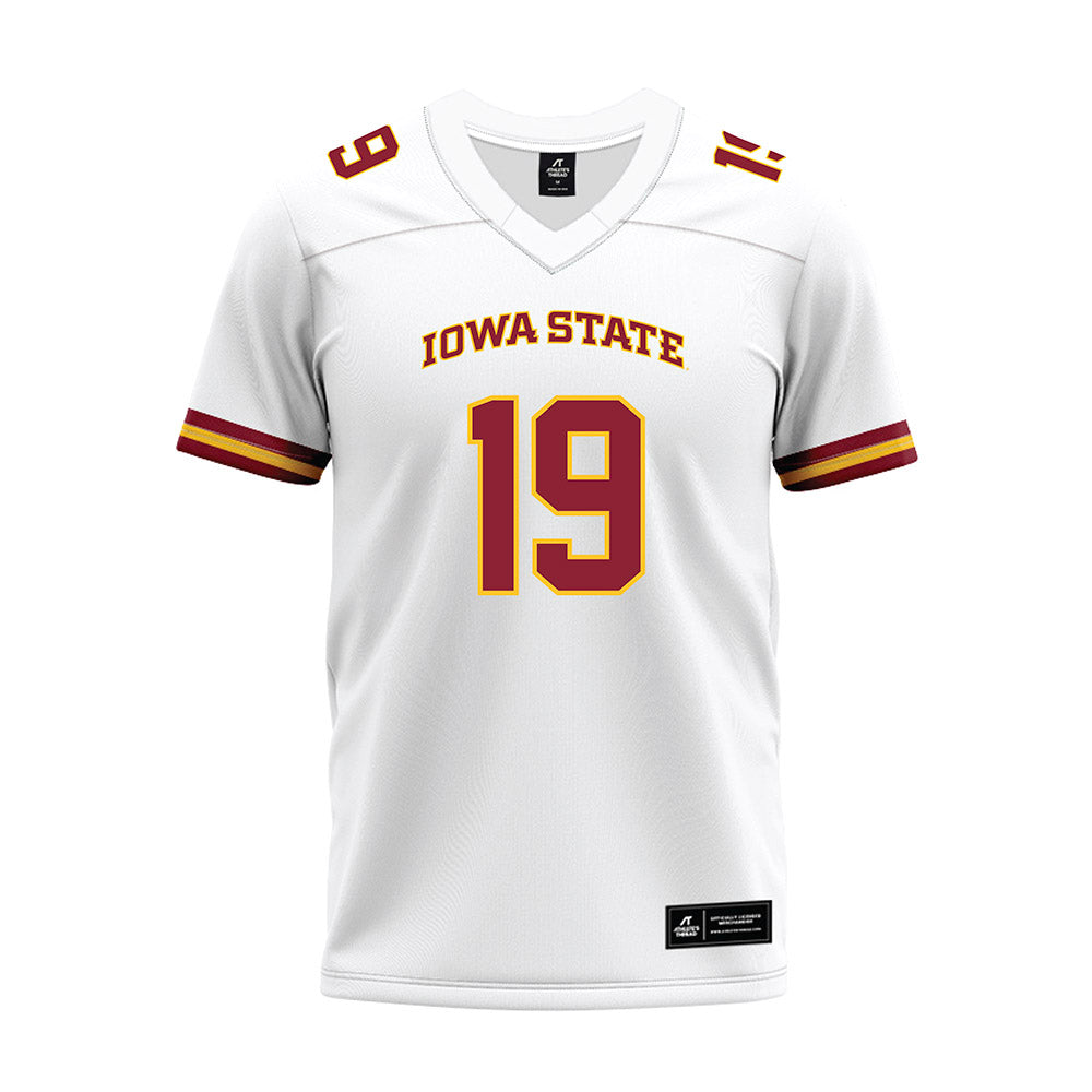 Iowa State - NCAA Football : Ta’Shawn James - White Premium Football Jersey-0