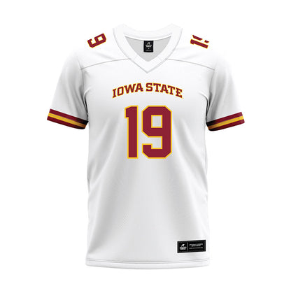 Iowa State - NCAA Football : Ta’Shawn James - White Premium Football Jersey-0