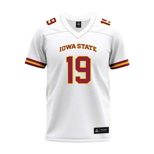 Iowa State - NCAA Football : Ta’Shawn James - White Premium Football Jersey-0