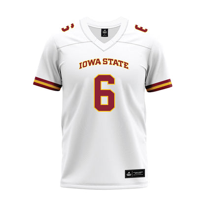 Iowa State - NCAA Football : Eli Green - White Premium Football Jersey