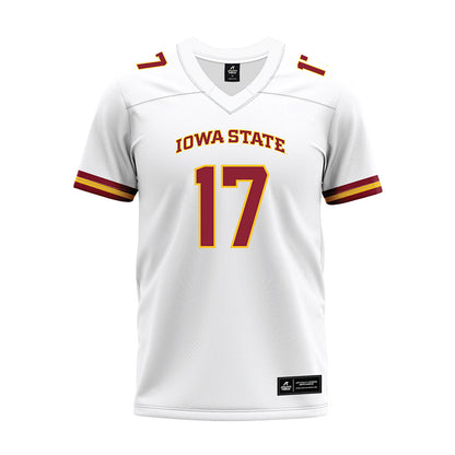 Iowa State - NCAA Football : Connor Welsch - White Premium Football Jersey-0