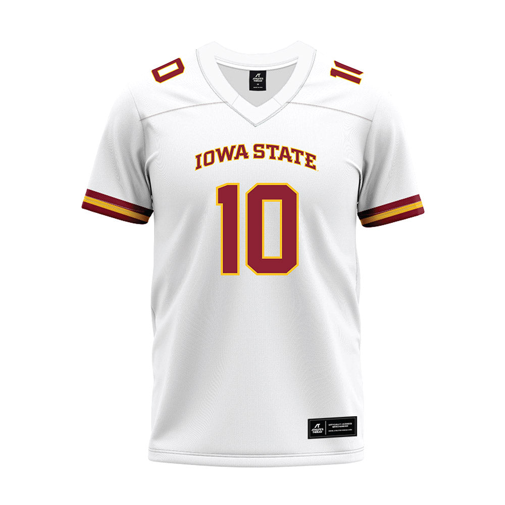 Iowa State - NCAA Football : Carson Brown - White Premium Football Jersey-0