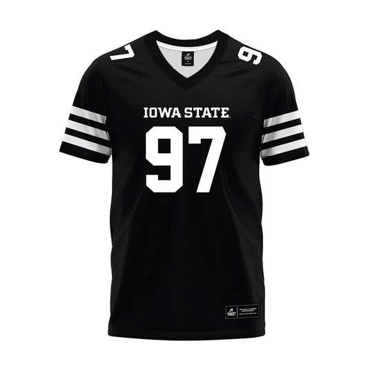 Iowa State - NCAA Football : Max Baloun - Black Premium Football Jersey-0