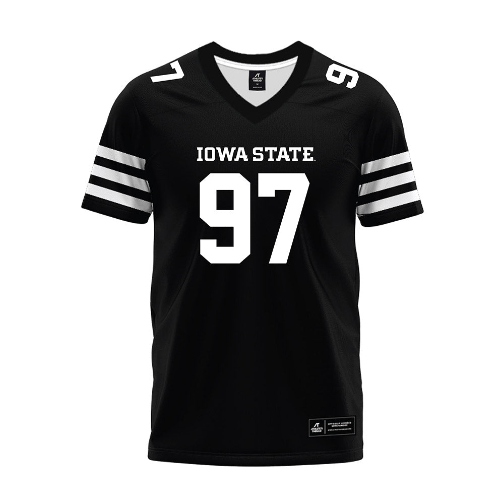 Iowa State - NCAA Football : Kyle Konrardy - Black Premium Football Jersey
