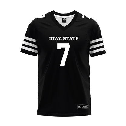 Iowa State - NCAA Football : Alex Manske - Black Premium Football Jersey-0