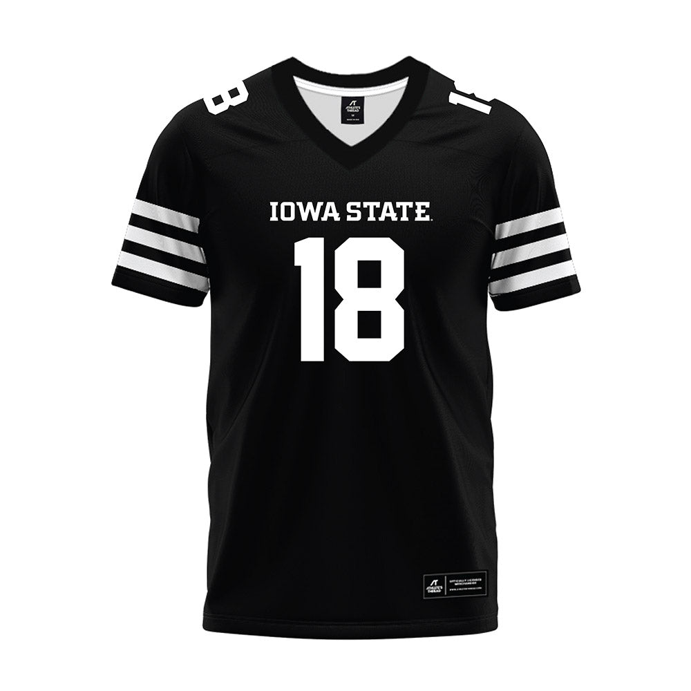 Iowa State - NCAA Football : David Coffey - Black Premium Football Jersey