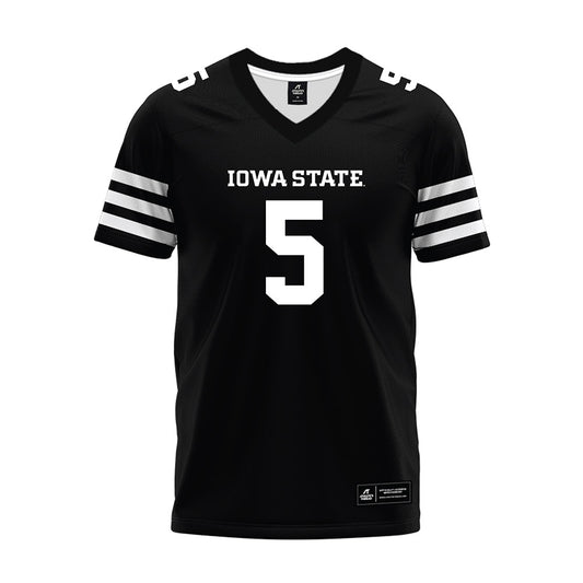 Iowa State - NCAA Football : Connor Moberly - Black Premium Football Jersey