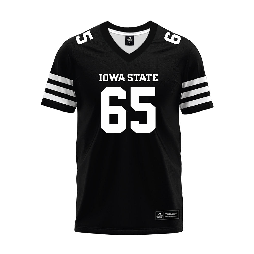 Iowa State - NCAA Football : Garret Rutledge - Black Premium Football Jersey-0