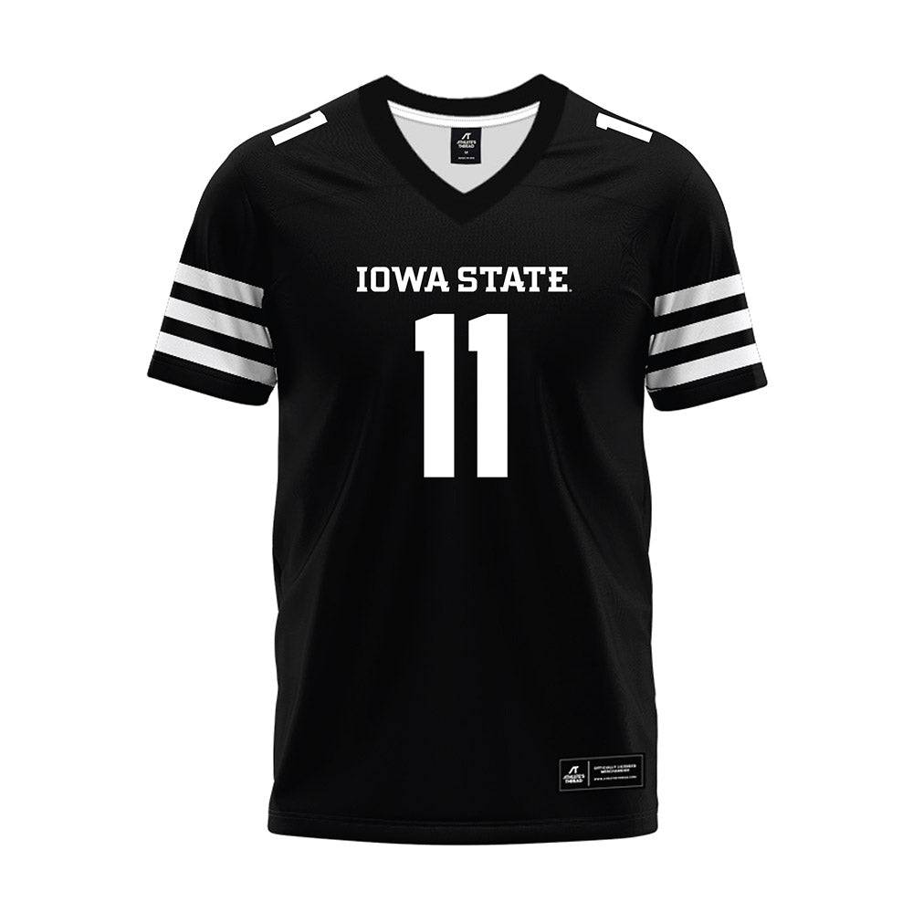 Iowa State - NCAA Football : Dominic Overby - Black Premium Football Jersey-0