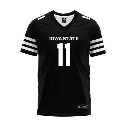 Iowa State - NCAA Football : Dominic Overby - Black Premium Football Jersey-0