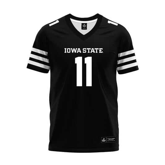 Iowa State - NCAA Football : Dominic Overby - Black Premium Football Jersey-0