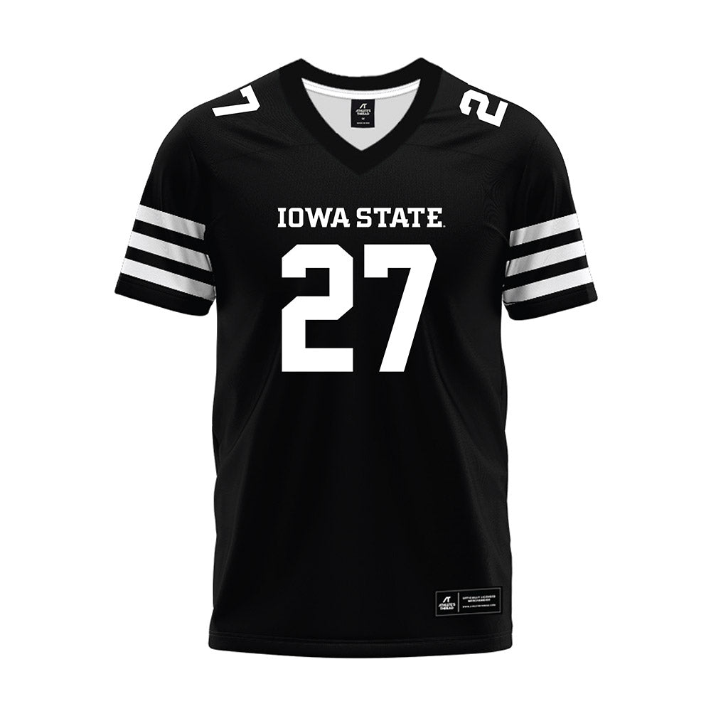 Iowa State - NCAA Football : Jayden Jackson - Black Premium Football Jersey-0