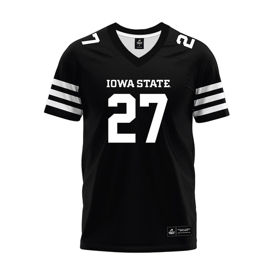 Iowa State - NCAA Football : Jayden Jackson - Black Premium Football Jersey-0