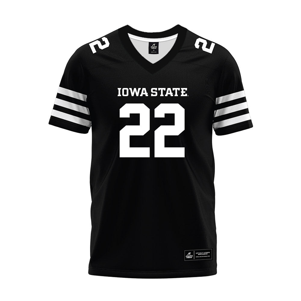 Iowa State - NCAA Football : Ryver Peppers - Black Premium Football Jersey-0